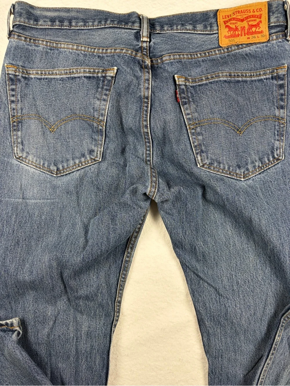 Levi's‎ 505 Men's Medium Blue Straight-Leg Jeans
